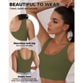 thumbnail image 3 of Top corto AURUZA sin mangas con cuello en U verde para mujer, 3 of 6