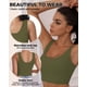 thumbnail image 3 of Top corto AURUZA sin mangas con cuello en U verde para mujer, 3 of 6