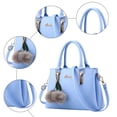 thumbnail image 4 of Faraee Womens Purses and Handbags Leather Shoulder Crossbody Bag Ladies Top Handle Bags Satchel with Zipper Plush Pendant Sky Blue, 4 of 5