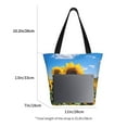 thumbnail image 3 of Pofeuu Sky Golden Sunflower Field B Print Women Fashion Shoulder Handbags Top Handle Satchel Bags Tote Shoulder Shopping Bag Stylish Canvas Tote Bag, 3 of 6