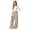Beige, variant on Xingjin Girls Sweatpants with Wide Leg and Elastic Waist, Baggy Pants for Girls, Comfortable Girls Joggers for School and Daily Wear