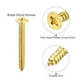 thumbnail image 4 of Uxcell M4x35mm Brass Wood Screws, Phillips Flat Head Self Tapping Connector 5 Pack, 4 of 5