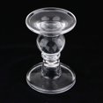 thumbnail image 2 of Dualoai Elegant Glass Tea Light Candle Holder Table Long Stand Handed Votive Pillars Candelabra Candlestick Home Tabletop Desktop S, 2 of 6