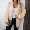 thumbnail image 4 of Deal of the Week Ofreoo Women's Fashion Loose Solid Colors Sweater Long Sleeve Cardigan Sweater Coat Fall Outfits for Women 2024, 4 of 5