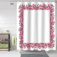thumbnail image 2 of Valentine''s Day Shower Curtain Set, Pink Rose Flower Bath Shower Curtain with Hooks Waterproof Fabric Shower Curtains for Bathroom Romantic Valentines Decor Floral Leaves Romantic Sweet 72x84 Inch, 2 of 5