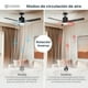 thumbnail image 2 of Ventilador de Techo Esquimal 121.9 cm con Lámpara LED, 6 Velocidades, Función Reversible, Temporizador 4h, Aspas de Madera Doble Vista, Color Negro, 2 of 7