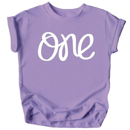 

One 1st Birthday Shirt for Baby Girls First Birthday Outfit Purple Shirt
