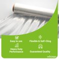 thumbnail image 3 of WiiGreen Robuste 4 Rouleaux 18 Pouces Pouces Film Plastique Extensible Transparent 700 Pieds 5 Couches Calibre 91, Extra Épais Solide Durable Super Adhérence pour Déménagement, Emballage Qualité Industrielle Résistance, Prix de Gros, 3 of 6
