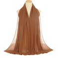 thumbnail image 1 of Hijab musulmán de gasa para mujer, bufanda de Color sólido para la cabeza, 70x180cm, 1 of 4