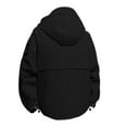 thumbnail image 3 of Sookity Winter Hooded Windbreaker for Men Zip up Rain Jackets Water Resistant Heavy Puffer Coat with Hood Quilted Insulated Warm Winter Coat with Pockets chaqueta de cuero hombre Black,L, 3 of 8