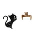 thumbnail image 1 of Reloj de pared con diseño de gato, bonito reloj de pared con portarrollos de papel higiénico, creativo reloj decorativo con diseño de animal, divertid, 1 of 8