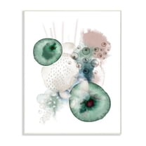 Stupell Industries Abstract Ocean Geometry Watercolor Green Blue Design Wall Plaque Art by Urban Epiphany