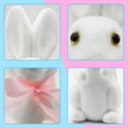 thumbnail image 3 of Flocked Easter Bunny Set, Assorted Color Rabbits for Tiered Tray, Spring Vignette, Easter Basket Stuffers & Holiday Mantel Decor Orange, 3 of 4