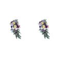 thumbnail image 1 of Billuyoard Elegant Wedding Bouquets for Bride Waterfall Decor Handmade Shape Púrpura 2Conjunto, 1 of 1