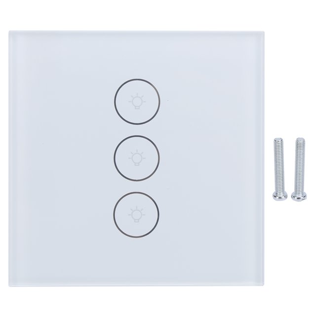 Commutateur de Lumière Intelligent de Contrôle d'Application, Commutateur d'Éclairage de Mur Intelligent d'Eu 110-240V de Télécommande d'Application de Pôle Unique pour l'Appartement pour le Bureau Blanc