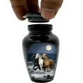 thumbnail image 4 of UR Keepsake Urn –Three Runnig Horses Keepsake Cremation Urn for Human Ashes with Velvet Box & Velvet Bag-Mini Keepsake Urn - Affordable Keepsake Urn (3 cu.in), 4 of 9