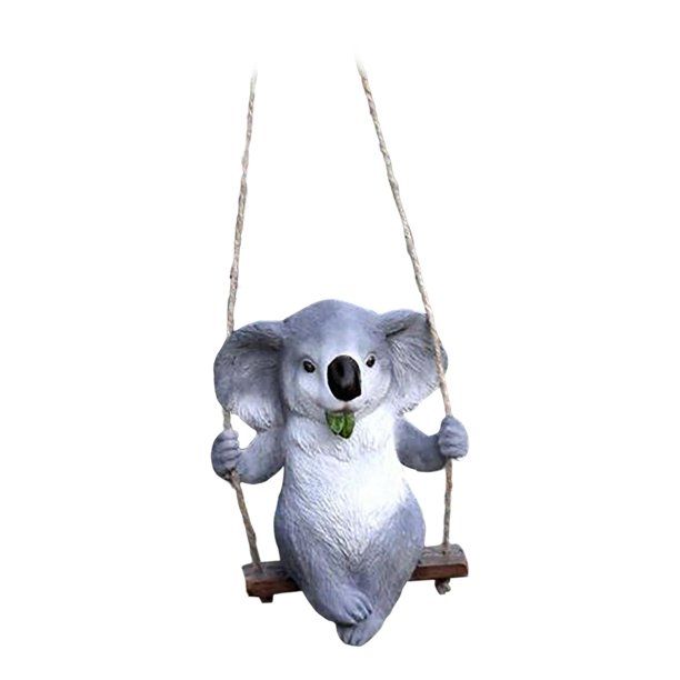 Lindo jardín Animal estatua modelo arte pintado a Koala Swing escultura para Coala kusrkot Estatua de animales