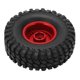 thumbnail image 3 of 4Pcs 55mm Front & Rear Rubber Tires & 24 Hole Wheel Rims for AXIAL SCX24 1/24 RC Car Red, 3 of 4