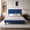 Blue, variant on Amolife Queen Size Wave-Like Curve Deluxe Upholstered Modern Bed Frame with LED Headboard, Black