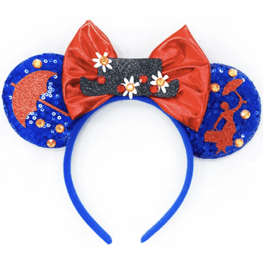 Mary Poppins Inspired Minnie Ears, Magic Ears, White Ears, Mickey Ears