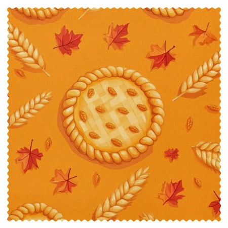 

Ailis Dinng Square Thanksgiving Placemats Set of 4 Heat Resistant 12 x 12 Table Place Mats Decor Pie Wheat Ear