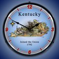 thumbnail image 2 of Collectable Sign and Clock State of Kentucky LED Lighted Premium Wall Clock, 2 of 4