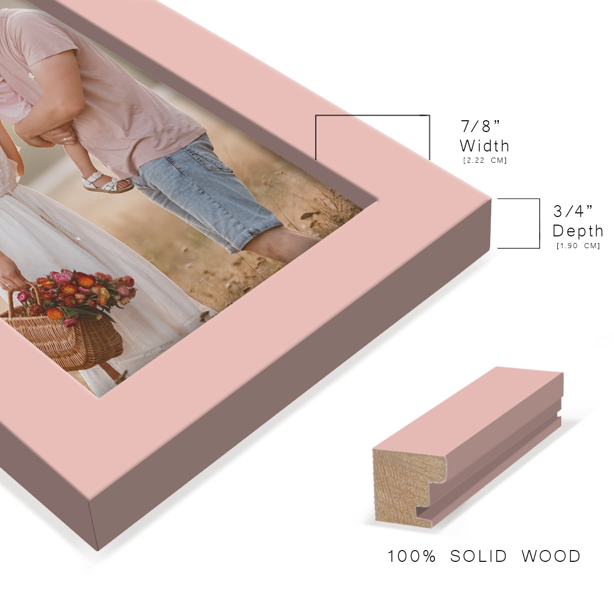 Wexford Home Modern 3.5" x 5" Pink Picture Frame (Set of 6)