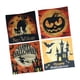 thumbnail image 1 of Qukaim Fundas de almohada con patrón de calabaza de Halloween, paquete de 4 fundas de almohada de lino con cremallera para decoración, lavado con agua fría, 02, 1 of 5