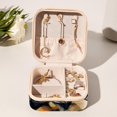 thumbnail image 6 of Collie Travel Portable Square Earring Holder with Necklace Holder, Storage Box, and Travel Organizer - Ideal for Girls and Women, 6 of 6
