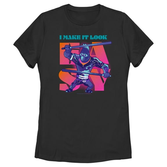 Women's Sing 2 Johnny I Make it Look Easy  Graphic Tee Black Small
