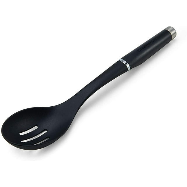 Cuchara ranurada KitchenAid KO004OHOBA Gourmet de nailon negra