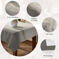 thumbnail image 5 of Grey Beige Ombre Table Cloth Waterproof Tablecloths, Minimalist Ocean Waves Linen Tablecloth Dining Table Cover for Kitchen Party Tabletop Outdoor, Rectangle Tablecloth 60x120 Inch, 5 of 9