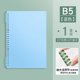 thumbnail image 1 of Xiao Hua Cuaderno espiral a cuadros B5, tapa dura extraíble de papel grueso, 120 páginas/60 hojas, para tomar notas, suministros de oficina y hogar, 1 paquete, azul, 1 of 3