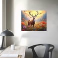 thumbnail image 4 of JRXY  Deer Wall Art: Deer Decorations, Elk Decor, Wildlife Wall Art, Deer Pictures for Home with Forest and Wildlife Canvas Wall Decoration. 20x16in, 4 of 6