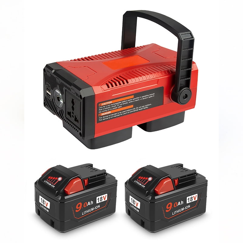 150W Power Inverter for Mil*wau*kee 18V Battery, DC 20V to AC 110-120V Battery Inverter, Portable Power Station Generator (Battery is not included)