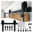 thumbnail image 3 of Barn Door Hardware Kit Hanging Rail, Guide Track, and Rollers for Home Sliding Doors ,Widely Used, 3 of 6