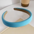 thumbnail image 3 of Diademas de moda Salvador diadema de esponja acolchada anchas azul brillante, 3 of 8