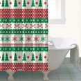 thumbnail image 4 of Green Christmas Tree and Snowflake Pattern Shower Curtain 72"x72" ,Bathroom Decorative Shower Curtains Set with 12 Hooks,Modern Waterproof Washable Shower Curtain, 4 of 6
