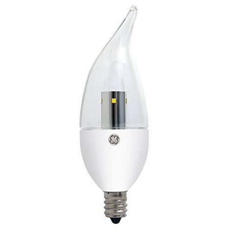 - GE Lighting 89949 Energy-Smart LED 4-watt, 300-Lumen Bent Tip Bulb with Candelabra Base, Clear, 1-Pack by GE Lighting