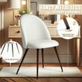 thumbnail image 4 of Homy Casa Set of 2 Modern Upholstered Accent Chairs with Curved Design and Metal Legs for Bedroom, Entryway, and Sitting Area, 4 of 7