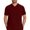 hgg079-Red, variant on Yaoyar Mens Partial Zip V-Neck Scrub Top, Rib-Knit Panels, 2 Zip Pockets, 1 Welt Pocket PROTX2 Fabric- IN702A
