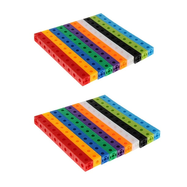 SpriteGru 200 Piezas De Cubos De Enlace Matemático – 10 Colores Para Contar, Clasificar Y Construir, Juguete STEM Educativo Para Preescolar Y Aula