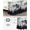 thumbnail image 3 of Snow Mountain Bed Skirt King Size 18" Drop Nature Scenery Black Forest Minimalist Ruffled Wrap Around Bed Skirts Adjustable Elastic Bedskirt Dust Ruffle for King Size Bed, 3 of 7