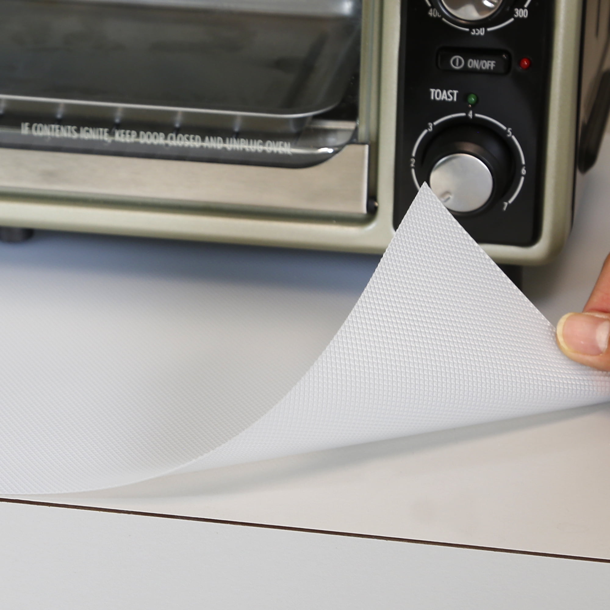Clevr Premium 18 in. x 15 ft. Non-Adhesive Shelf Liner for Kitchen, Bathroom, Office, Laundry, Clear