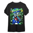 thumbnail image 1 of Camiseta gráfica "Atliens $25" para hombre: algodón negro, manga corta, diseño vibrante de Astroworld, cuello redondo informal, lavable a máquina, ideal para deportes de ocio., 1 of 6