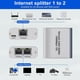 thumbnail image 5 of Divisor Ethernet 1 A 2 Conmutador Gigabit Ethernet de Alta Velocidad Divisor LAN RJ45 de Internet de 2 Puertos para Cable Cat5/5e/6/7/8, 5 of 5