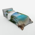 thumbnail image 3 of Ambesonne Exotic Bedding Set 4 Pcs, Panoramic View Beach, Queen, Pale Brown Turquoise, 3 of 3