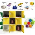 thumbnail image 4 of MECOLOR - Metal Samll locker cabinet for office and home with 9 case Yellow color 36.5" Tall, 4 of 10