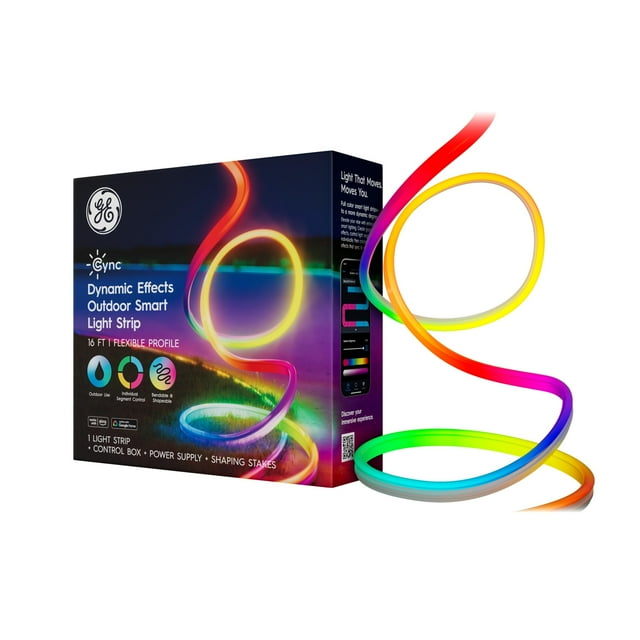 Tira de luz LED inteligente GE Cync Dynamic Effects, 16 pies, resistente al agua