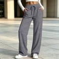 thumbnail image 5 of QQZ Wide Leg Joggers Pants For Women, Solid Flowy Palazzo Womens Pants Drawstring Waist Casual Pants For Daily Workout Beach Outfits, 5 of 9